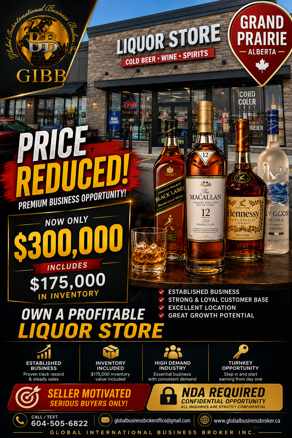 Established Liquor store in Grand Prairie for sale 